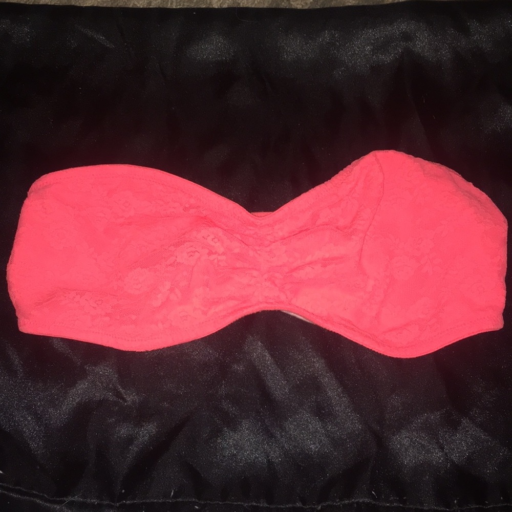 VS PINK Peach Lace Bandeau